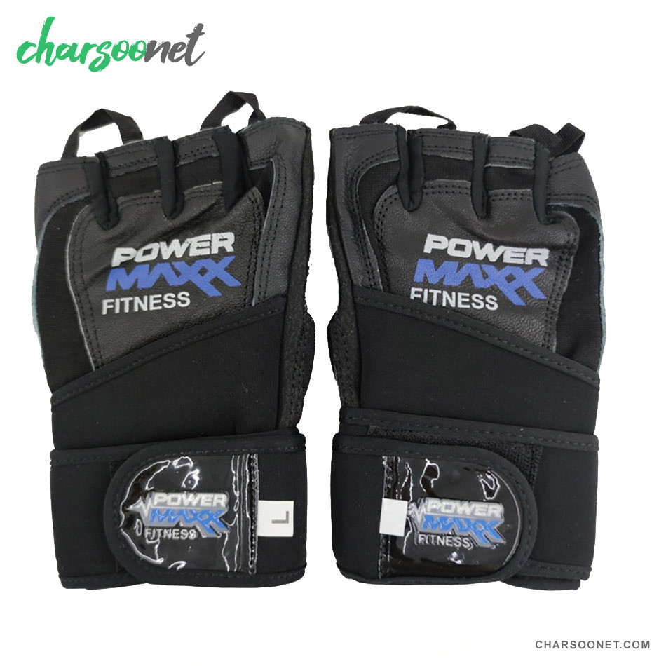 دستکش ورزشی نیم انگشتی مچدار Power Max