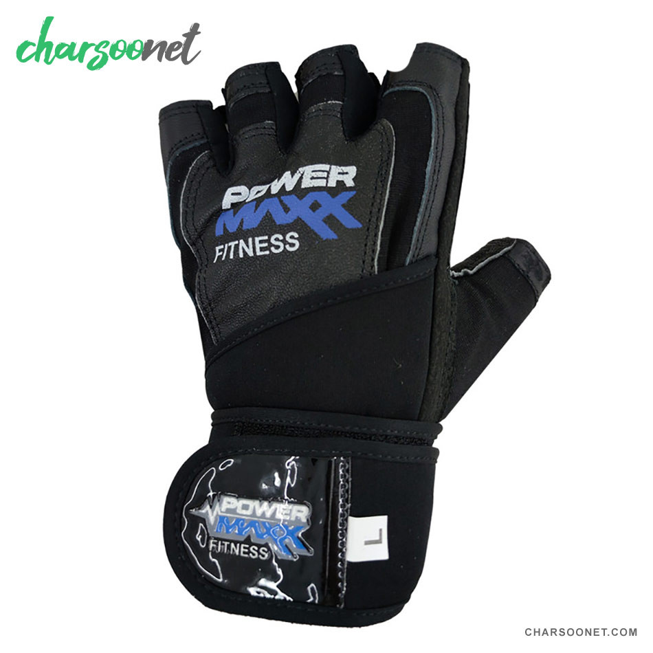 دستکش ورزشی نیم انگشتی مچدار Power Max