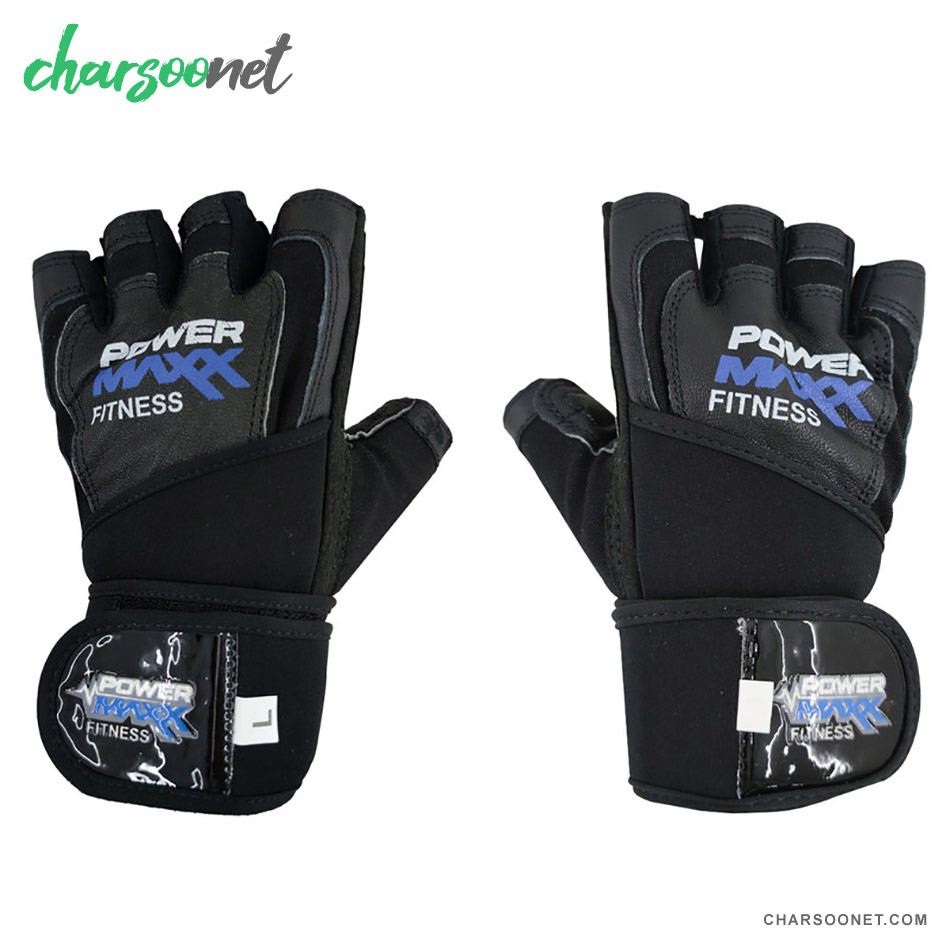 دستکش ورزشی نیم انگشتی مچدار Power Max