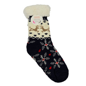 جوراب پاپوش کریسمسی استپ دار داخل خز فری سایز