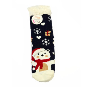 پاپوش کریسمسی استپ دار داخل خز فری سایز طرح آدم برفی