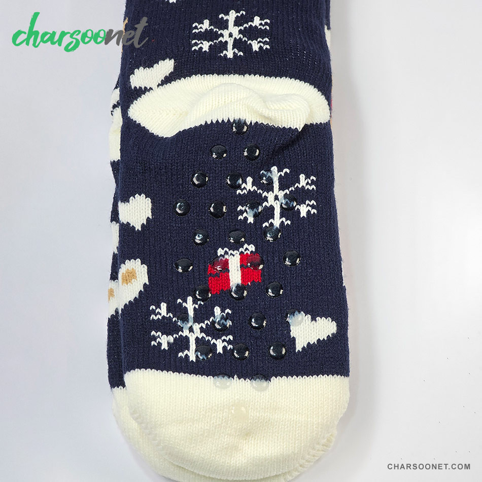 پاپوش کریسمسی استپ دار داخل خز فری سایز طرح آدم برفی