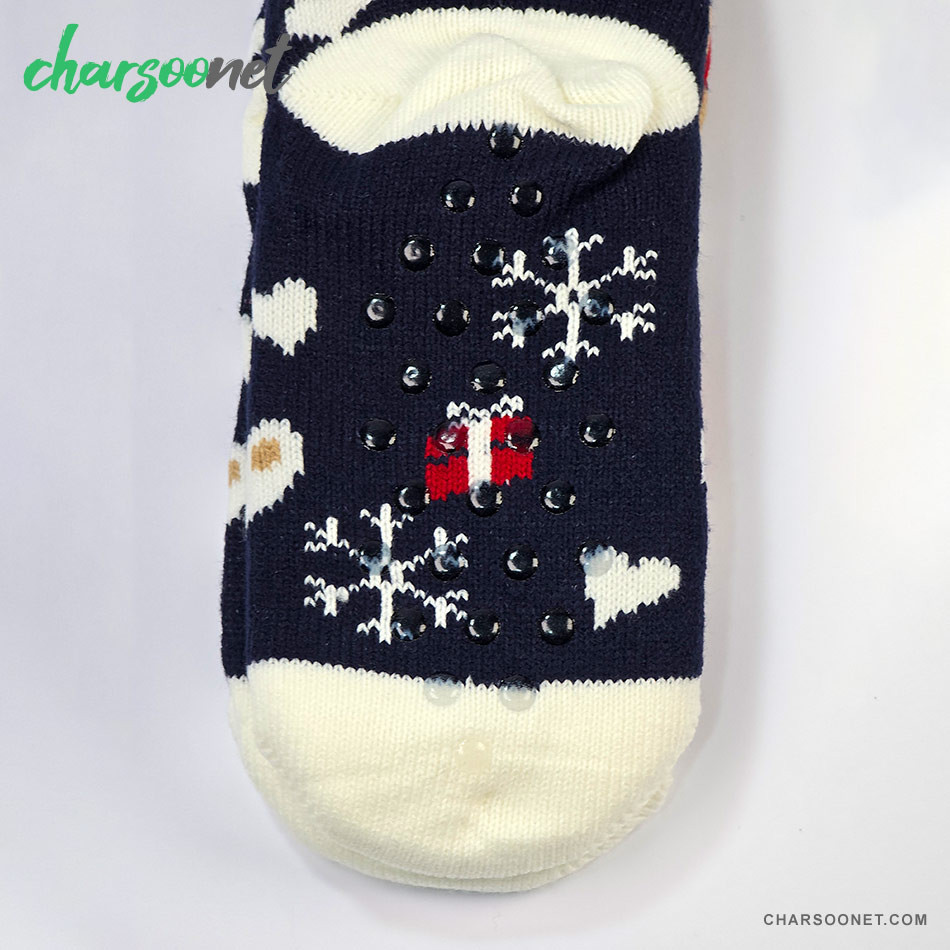 پاپوش کریسمسی استپ دار داخل خز فری سایز طرح آدم برفی