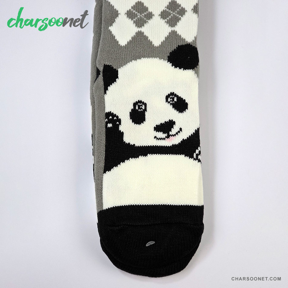 پاپوش کریسمسی کف استپ دار داخل خز فری سایز طرح پاندا