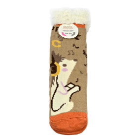 پاپوش کریسمسی کف استپ دار داخل خز فری سایز