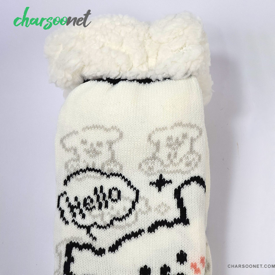 پاپوش کریسمسی کف استپ دار داخل خز فری سایز