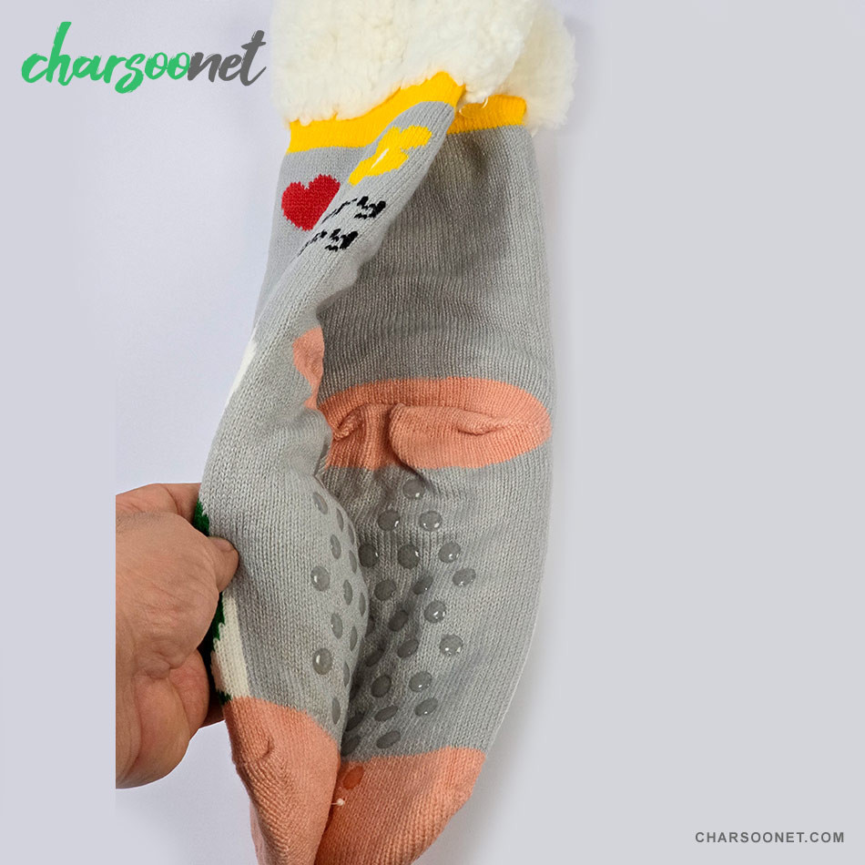 پاپوش کریسمسی کف استپ دار داخل خز فری سایز