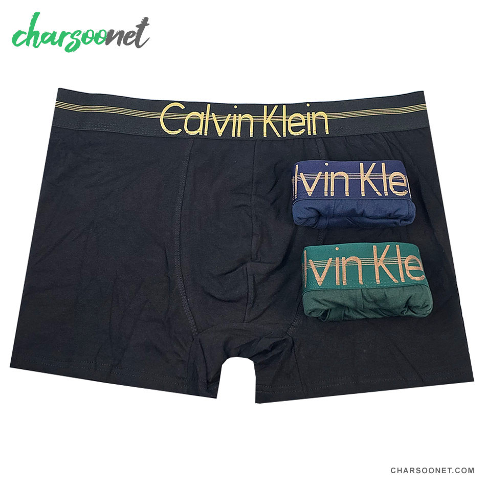 پک سه عددی شورت مردانه پادار کلوین کلاین نخ پنبه CALVIN KLEIN