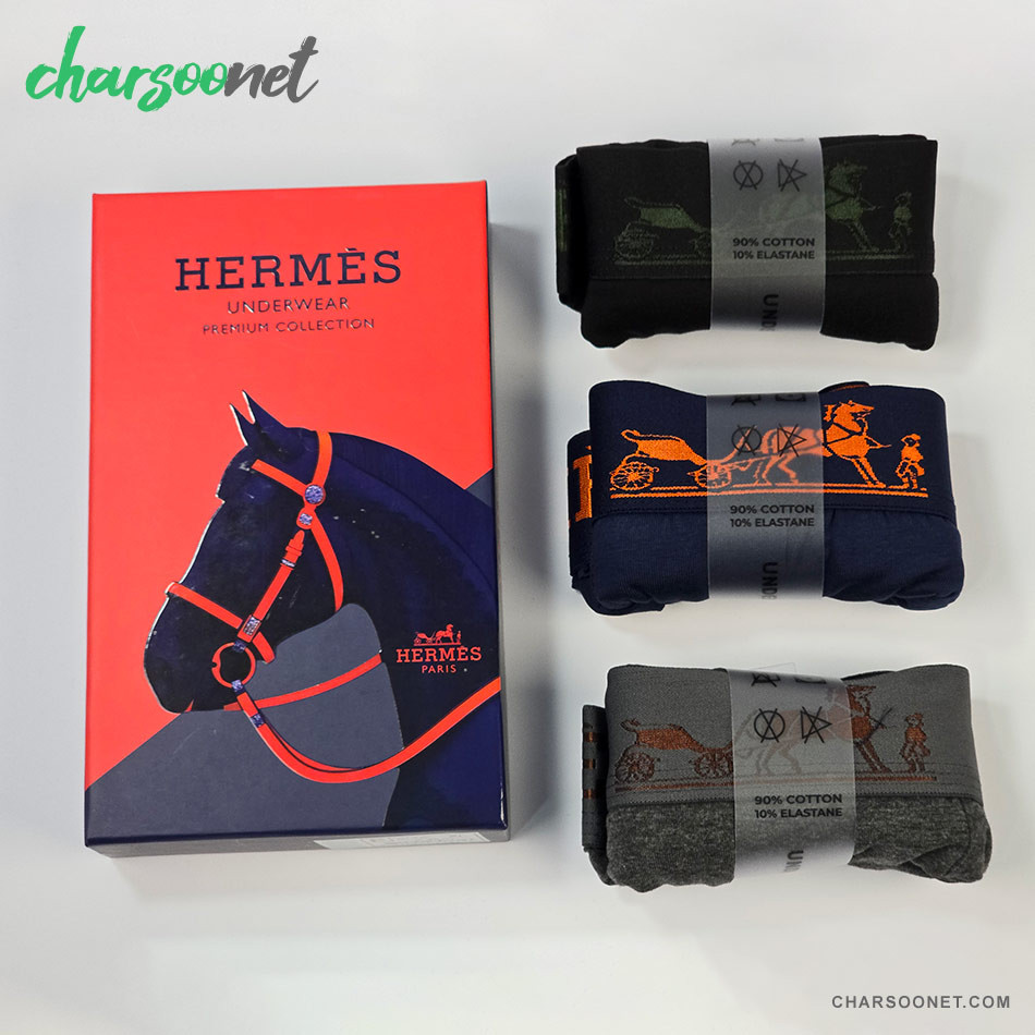پک سه عددی شورت مردانه پادار هرمس Hermes