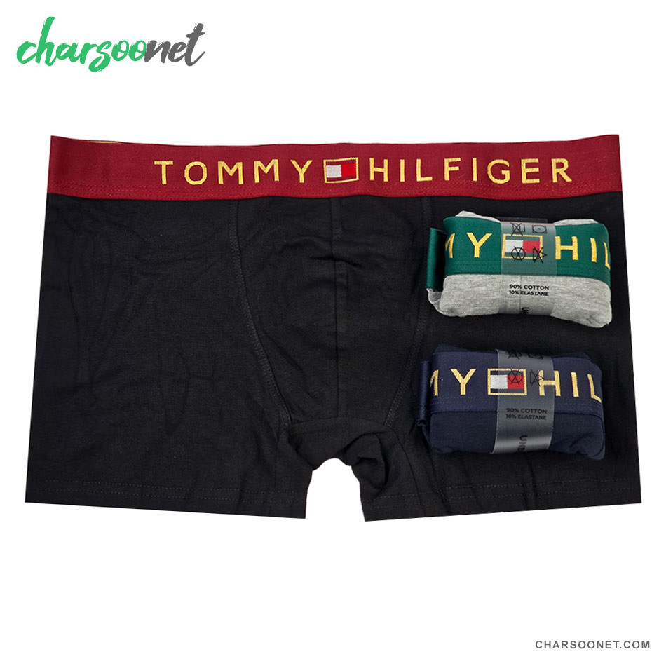 پک سه عددی شورت مردانه پادار تامی هلفیگر نخی