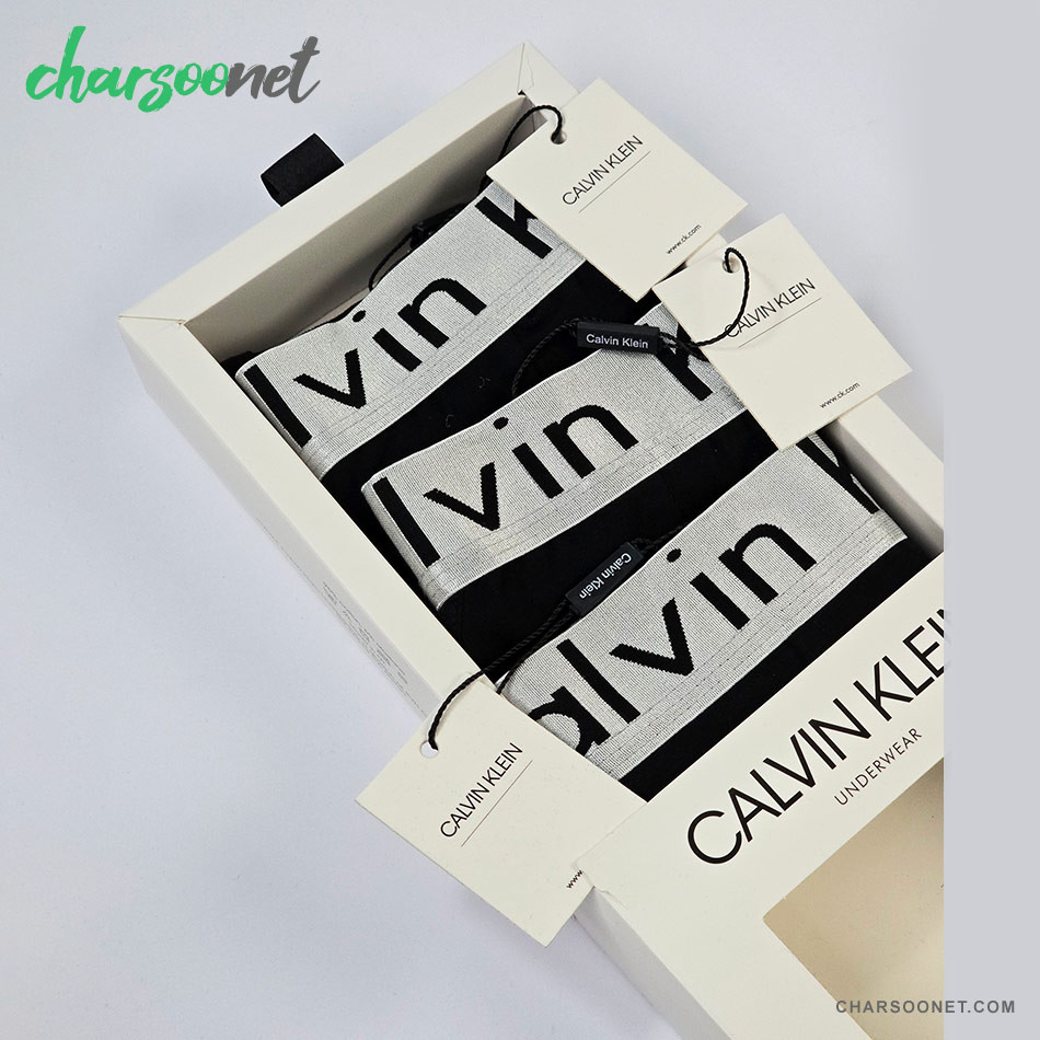 پک سه عددی شورت مردانه پادار نخ پنبه کلوین کلاین