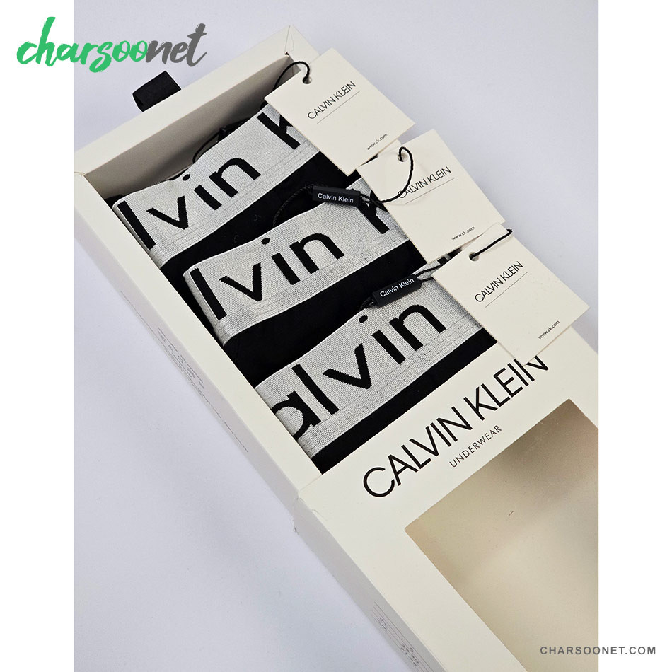 پک سه عددی شورت مردانه پادار نخ پنبه کلوین کلاین