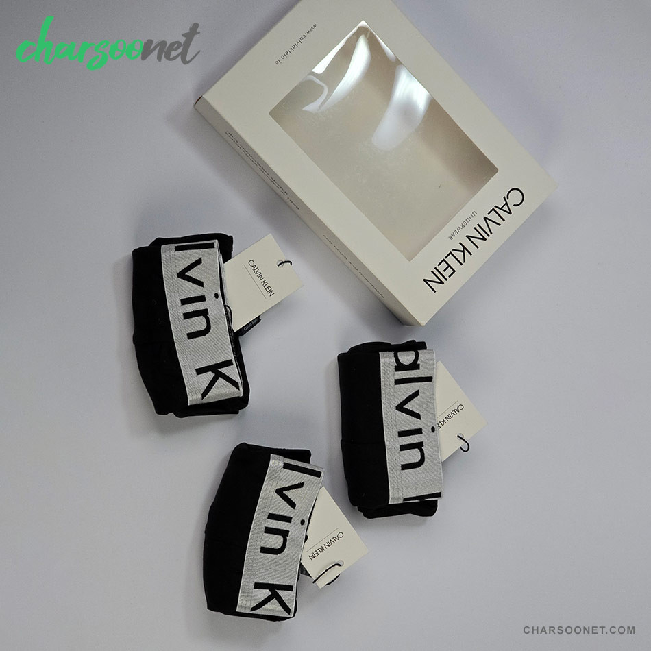 پک سه عددی شورت مردانه پادار نخ پنبه کلوین کلاین