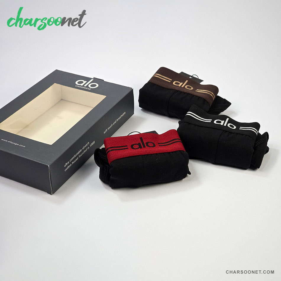 پک سه عددی شورت مردانه پادار نخ پنبه الو alo