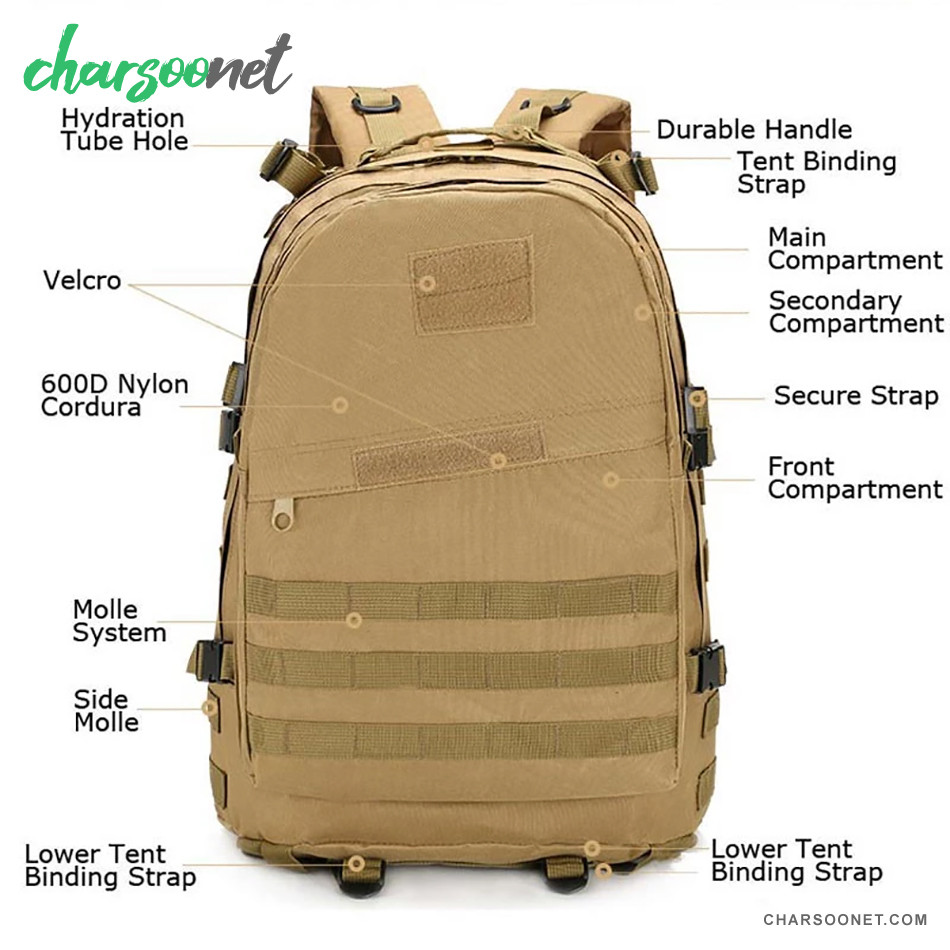 کوله پشتی تاکتیکال 35 لیتری کوهنوردی و کمپینگ