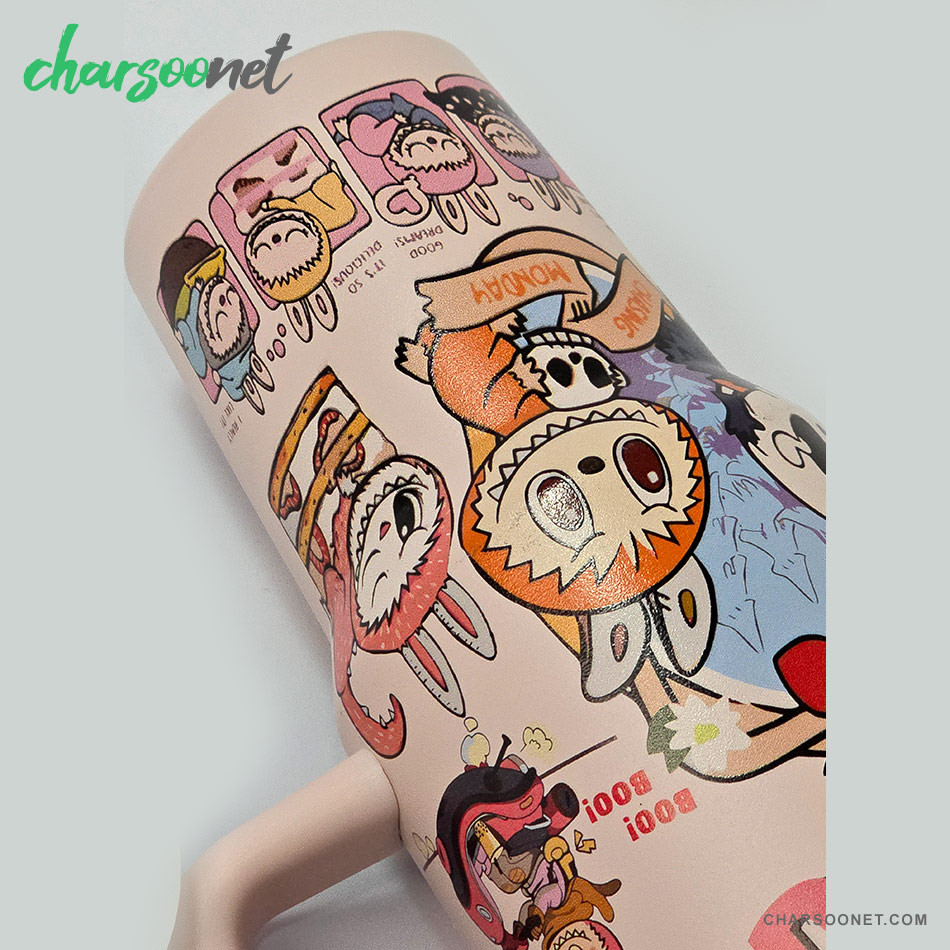 تراول ماگ 1180 میلی لیتری استنلی طرح لبوبو Quencher H2.0 FlowState