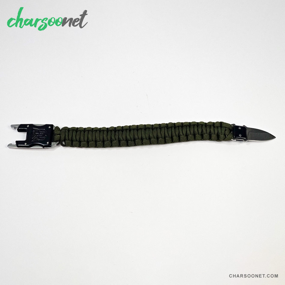 دستبند پاراکورد و کمپینگ حرفه ای چاقودار ضدزنگ