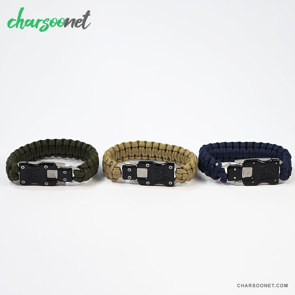 دستبند پاراکورد و کمپینگ حرفه ای چاقودار ضدزنگ