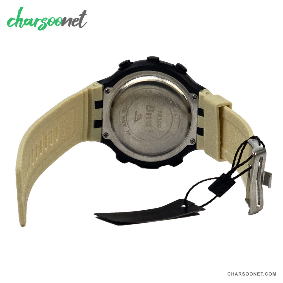 ساعت مچی دیجیتال اسپرت ضدآب بنمی Bnm i مدل ۱۸۱۰G بند کرم روشن