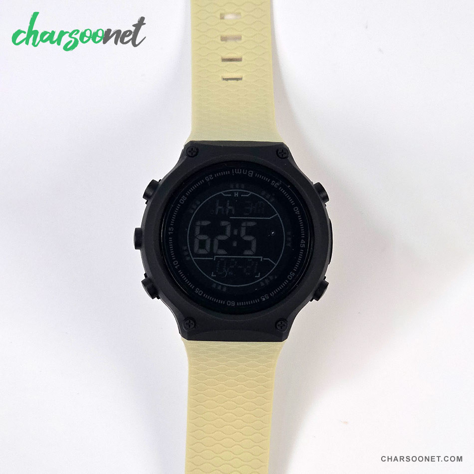 ساعت مچی دیجیتال اسپرت ضدآب بنمی Bnm i مدل ۱۸۱۰G بند کرم روشن