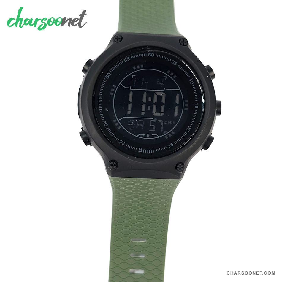 ساعت مچی دیجیتال بنمی Bnm i مدل 1810G ضدآب بند سبز