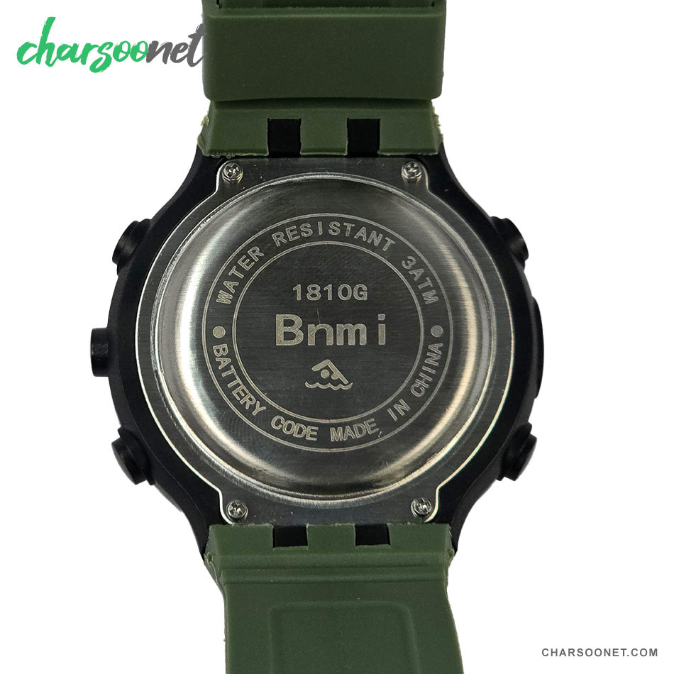 ساعت مچی دیجیتال بنمی Bnm i مدل 1810G ضدآب بند سبز