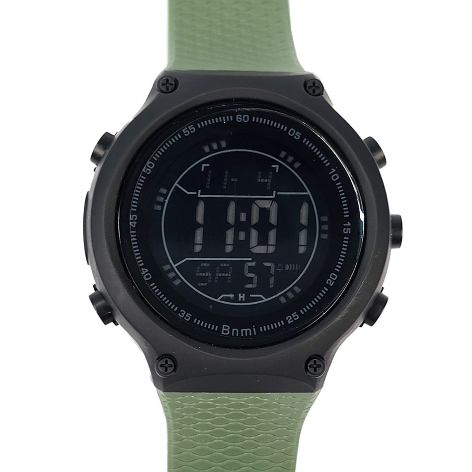 ساعت مچی دیجیتال بنمی Bnm i مدل 1810G ضدآب بند سبز
