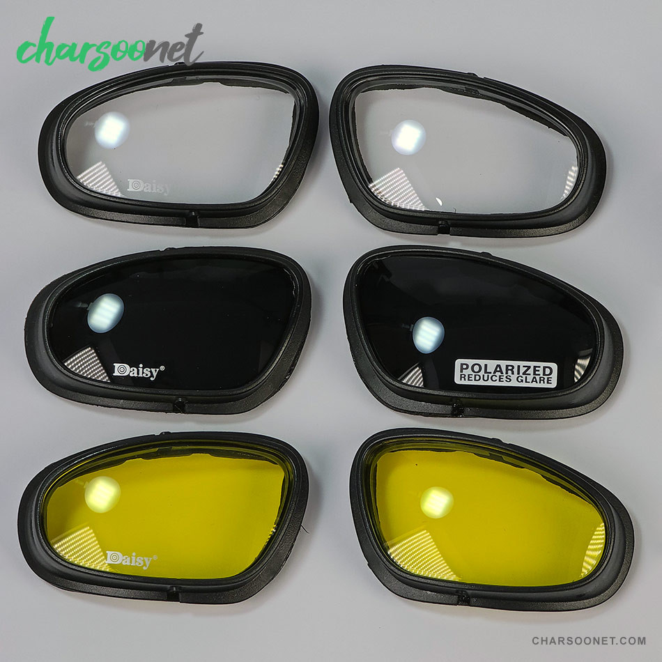 عینک ورزشی دایزی Daisy چندلنزه پلاریزه و UV400 مناسب کوهنوردی و رانندگی و دوچرخه سواری