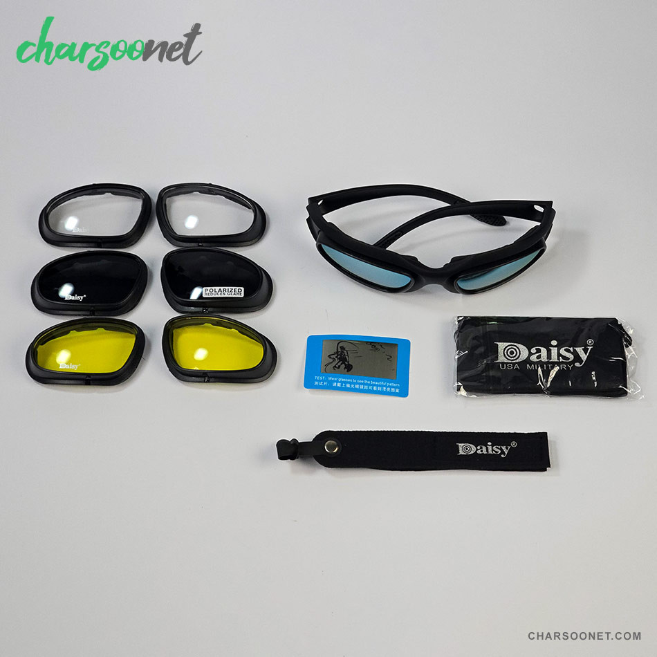 عینک ورزشی پلاریزه Daisy چندلنزه
