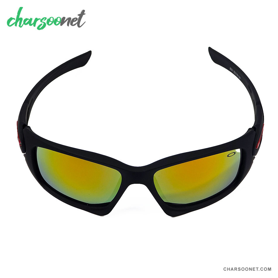 نمای روبه‌روی عینک آفتابی اوکلی Straight Jacket با لنز آینه‌ای