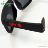 عینک تاشوی آفتابی اسپای پلاس SPY+ Fold فریم مشکی مات، لوگو قرمز و لنز Happy Grey