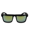عینک آفتابی تاشو SPY+ با فریم مشکی و لنز آینه‌ای سبز دارای محافظ UV400