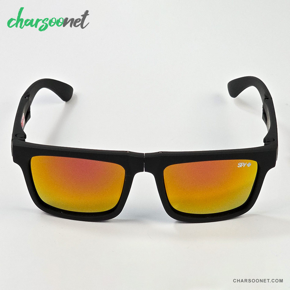 عینک تاشوی آفتابی اسپای پلاس SPY+ Fold با لنز آینه ای قرمز و محافظ یووی