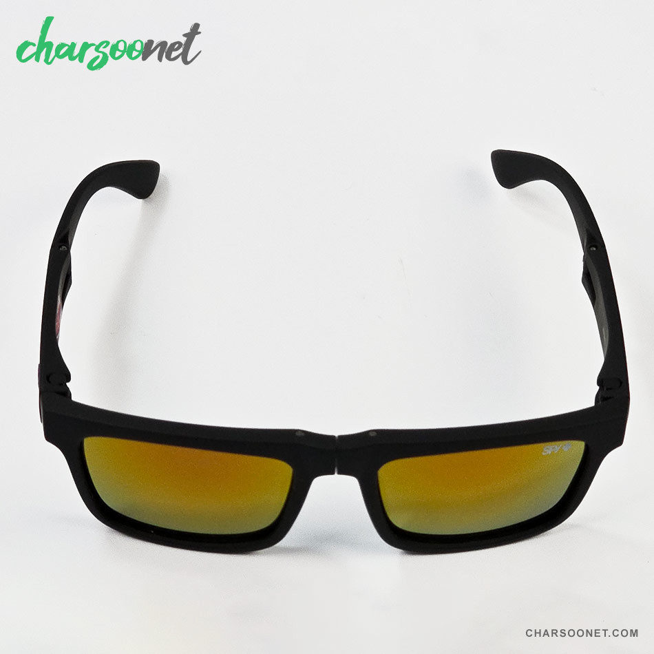 عینک تاشوی آفتابی اسپای پلاس SPY+ Fold با لنز آینه ای قرمز و محافظ یووی