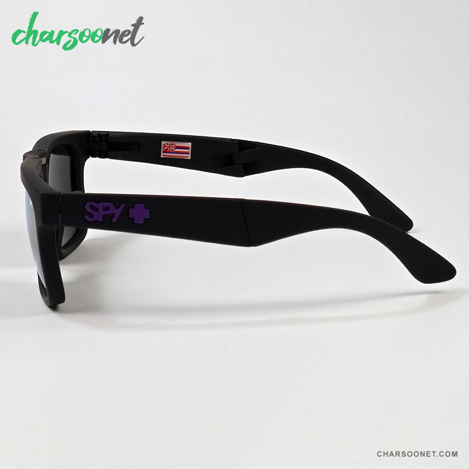 عینک تاشوی آفتابی اسپای پلاس SPY+ Fold با لنز آینه ای قرمز و محافظ یووی