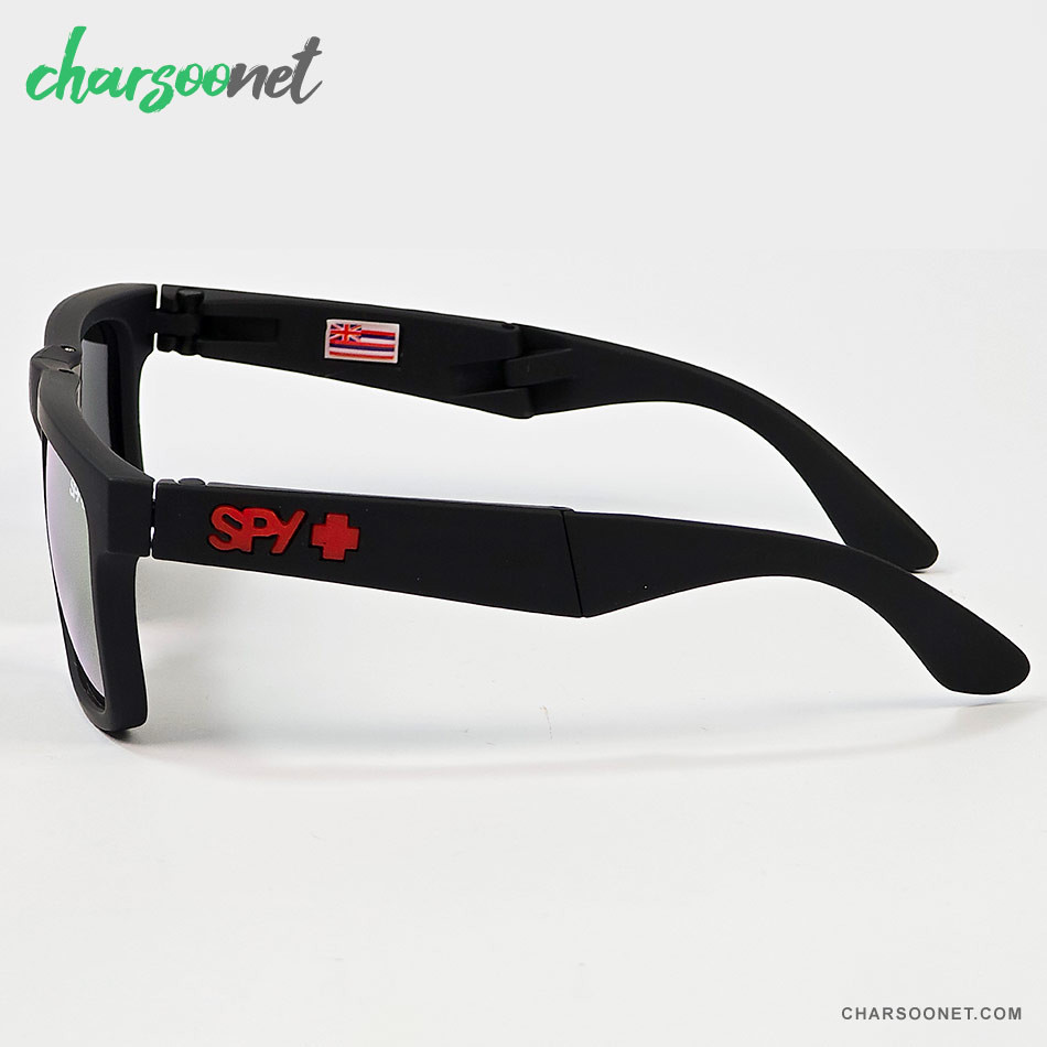 عینک تاشوی آفتابی اسپای پلاس SPY+ Fold با لنز آینه ای طلایی و محافظ یووی