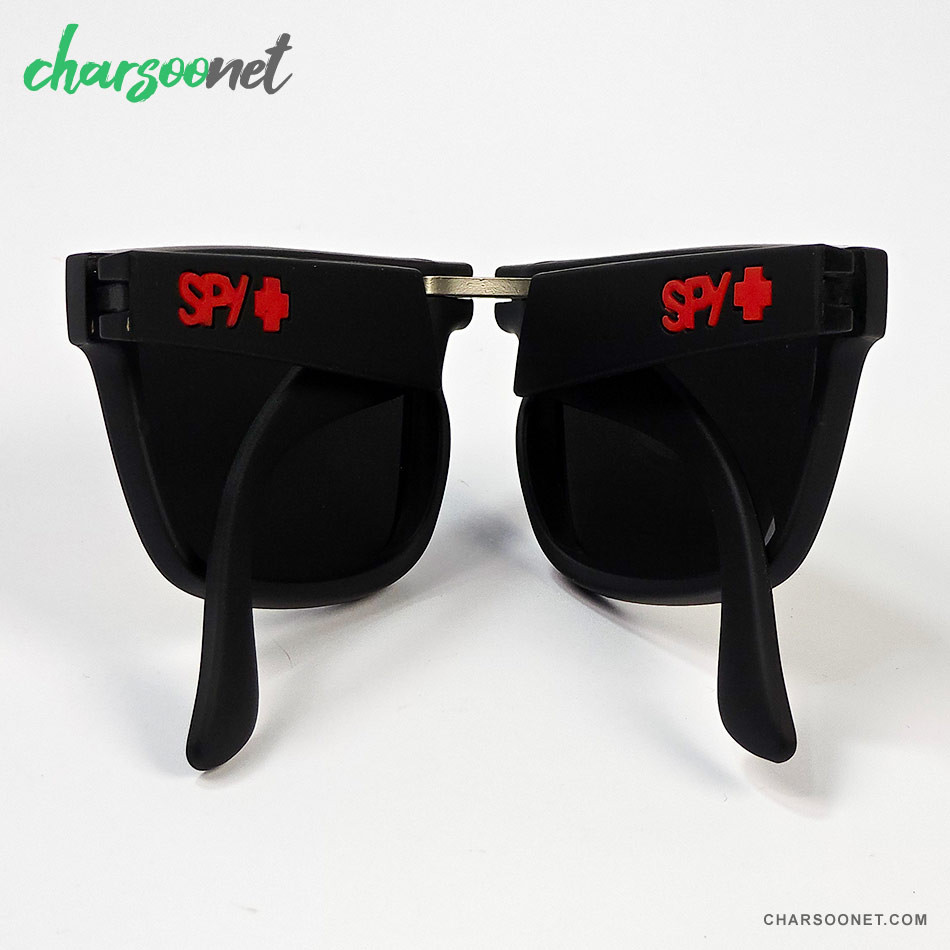 عینک تاشوی آفتابی اسپای پلاس SPY+ Fold با لنز آینه ای طلایی و محافظ یووی