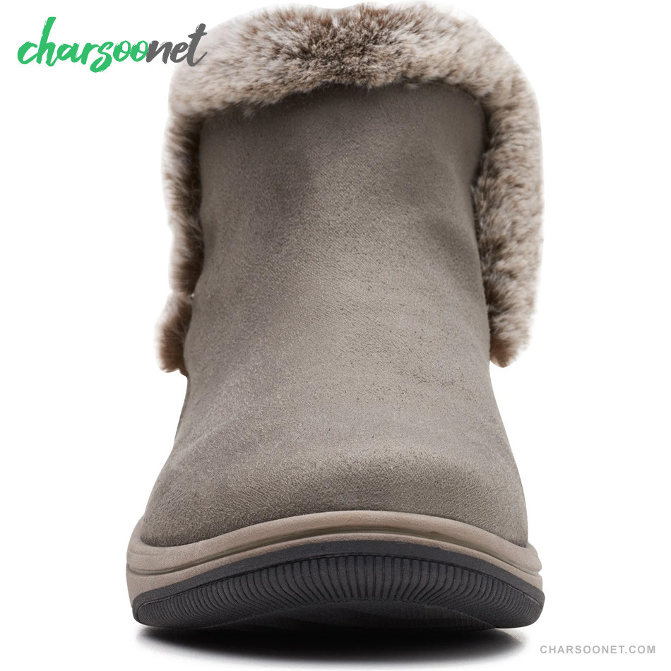 بوت زنانه کلارکس Clarks Cloudsteppers Faux Fur Slip-On