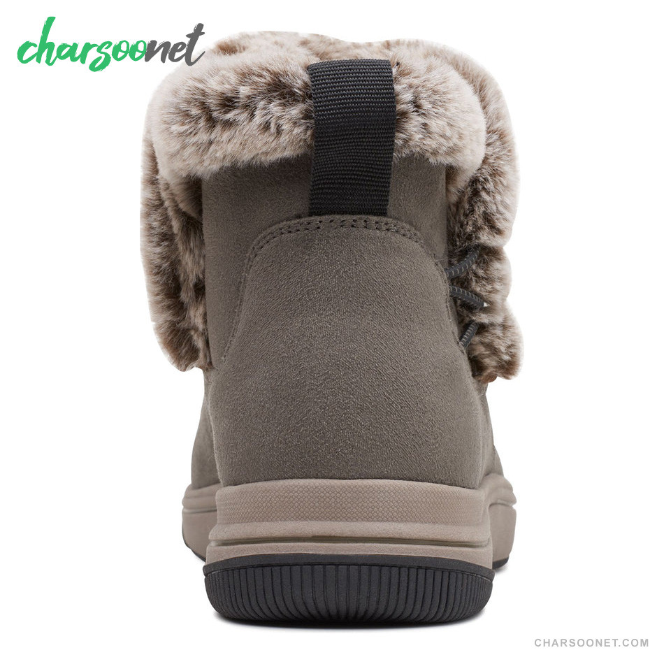 بوت زنانه کلارکس Clarks Cloudsteppers Faux Fur Slip-On