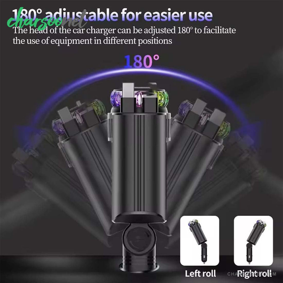 شارژر فندکی خودرو 5 کاره همراه خوشبوکننده و نورپرداز