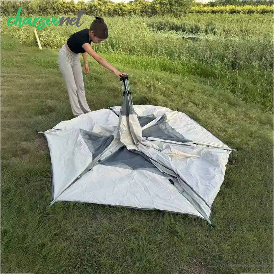 چادر مسافرتی 8 نفره سایبان دار اتومات وارداتی