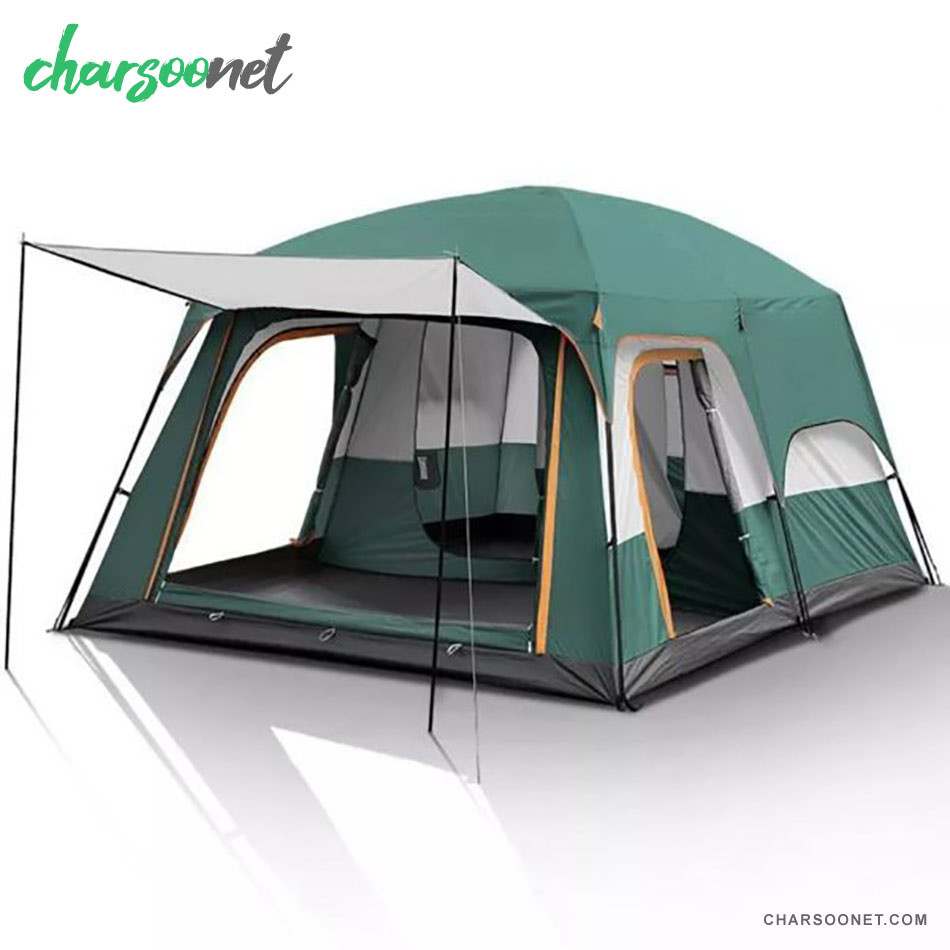 چادر مسافرتی دو خوابه سایبان دار 10نفره وارداتی