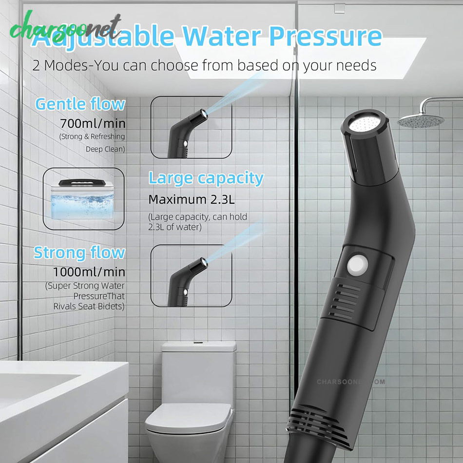 خودشور شارژی قابل حمل 2.3 لیتری Portable Electric Bidet مسافرتی