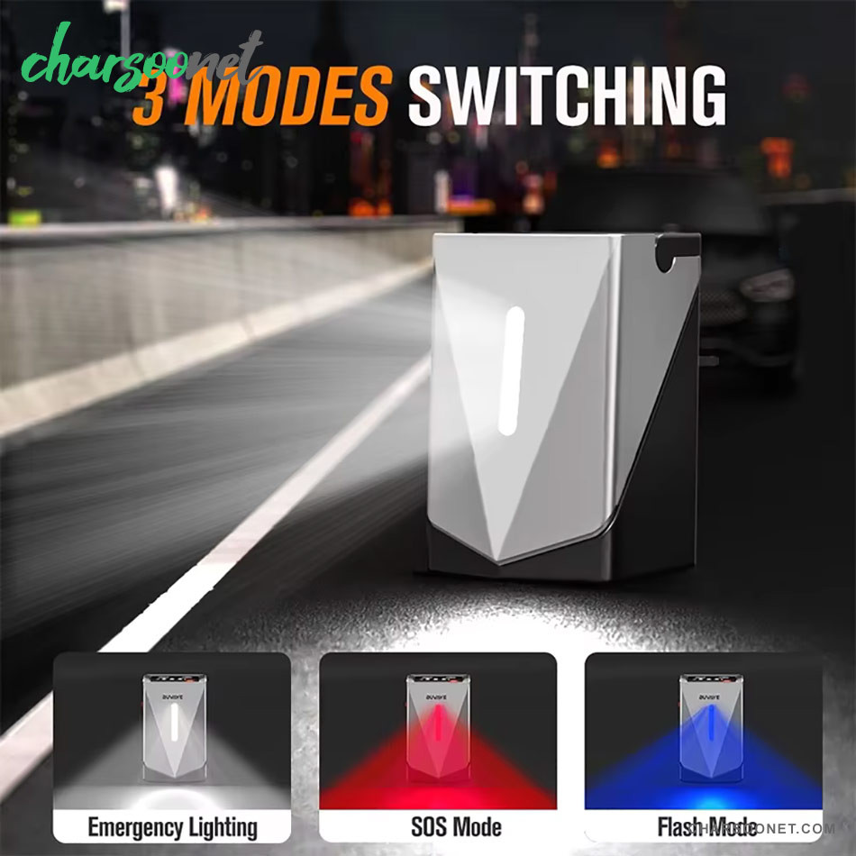 جامپ استارتر خودرو با پمپ باد و بلوئر مدل GF-01 چندکاره پرتابل