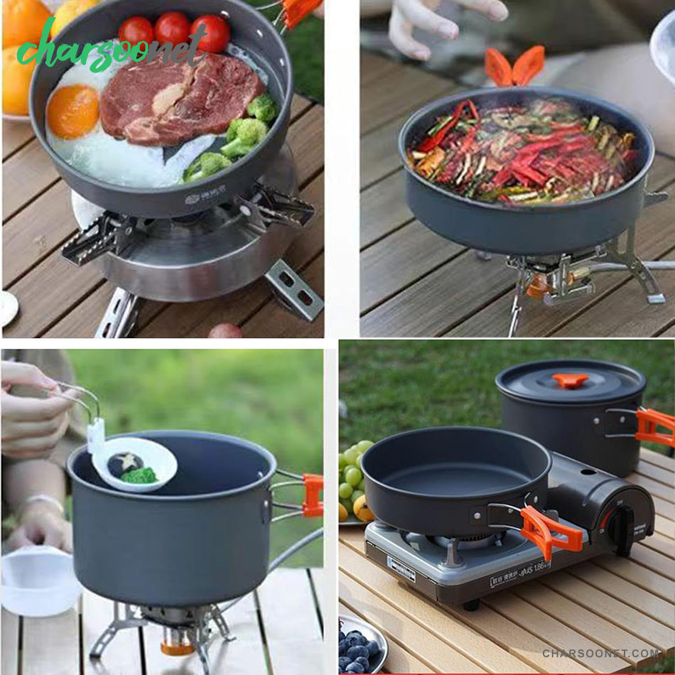 ست ظروف کمپینگ آلومینیومی مدل TZ-300