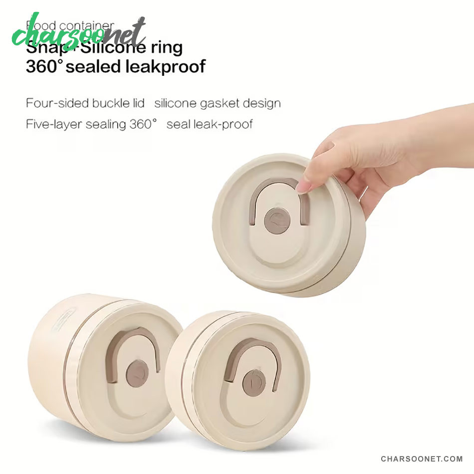 لانچ باکس ۴ تکه همراه کیف عایق دار برزنتی