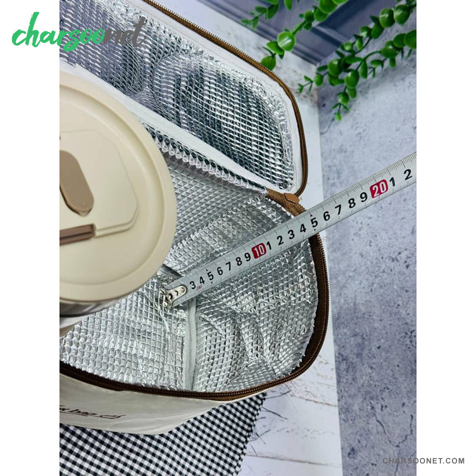 لانچ باکس ۴ تکه همراه کیف عایق دار برزنتی