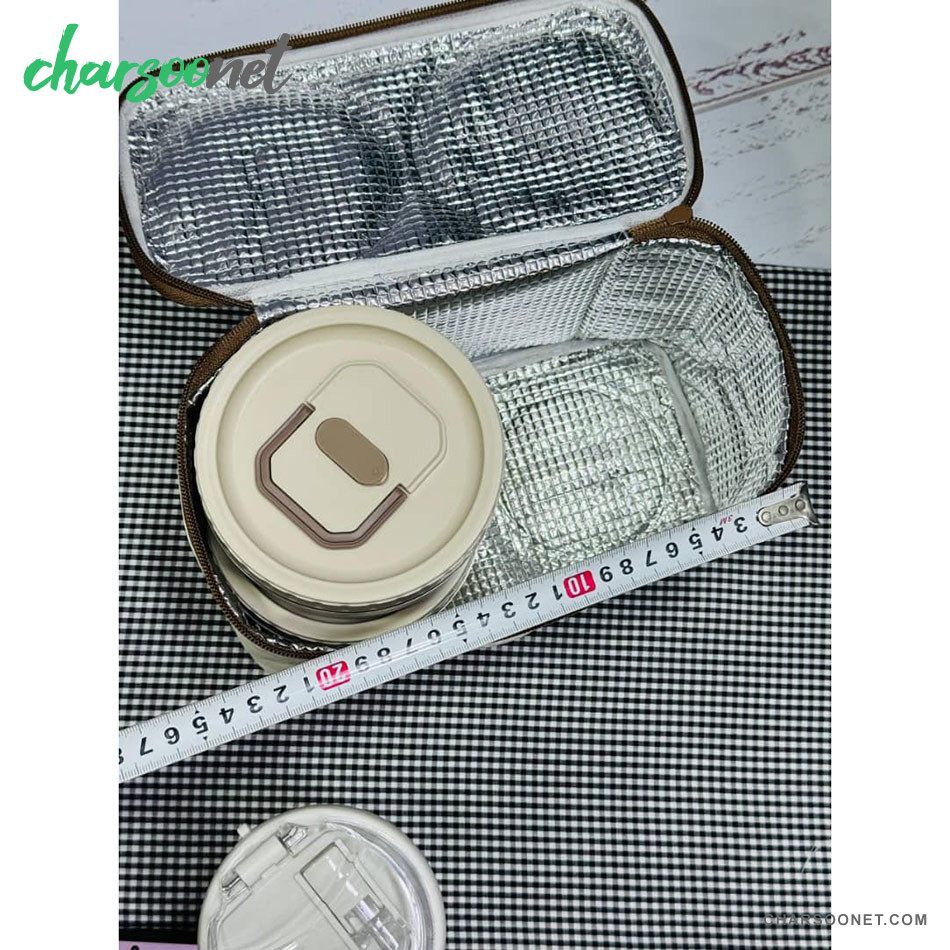 لانچ باکس ۴ تکه همراه کیف عایق دار برزنتی