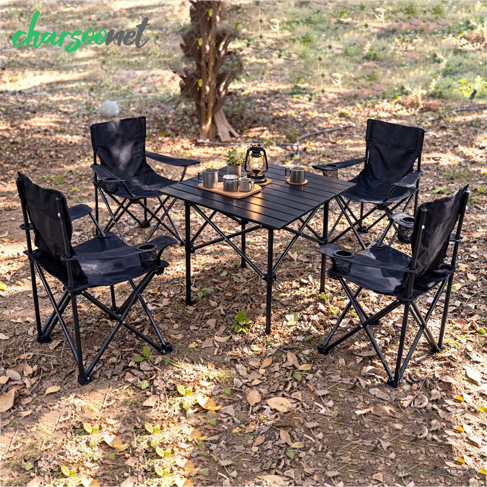 ست میز و صندلی کمپینگ 4 نفره تاشو وارداتی