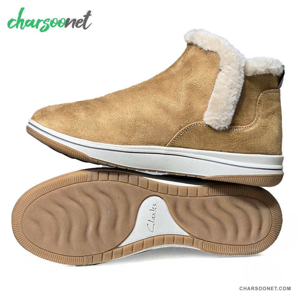 بوت زنانه کلارکس Clarks Cloudsteppers Faux Fur